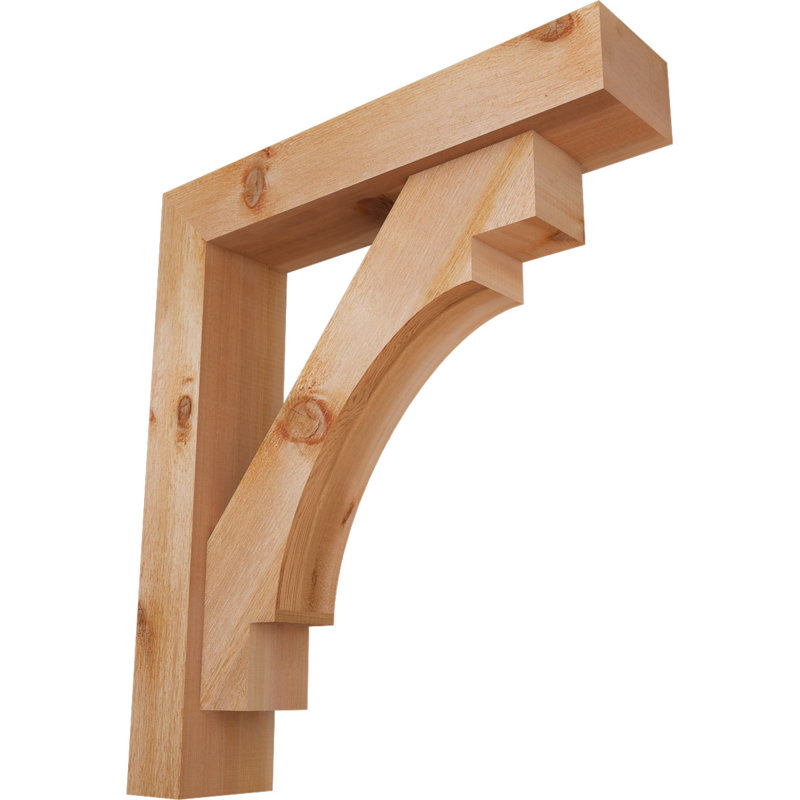 Support Merced Block avec support décalé, 32 x 28, Cèdre rouge occidental de l 6 po (scié brut)