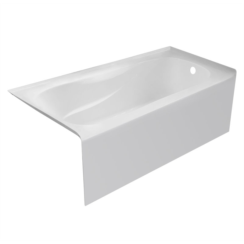 60" x 30" Above Floor Rough-In Soaking Acrylic Bathtub