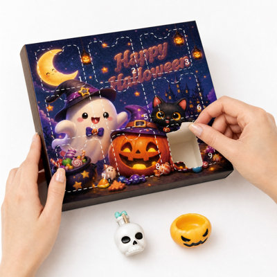 Halloween Decor Halloween Advent Calendar Halloween Surprise Unboxing Game Horror Skeleton  Ghost Resin Figurine Gifts
