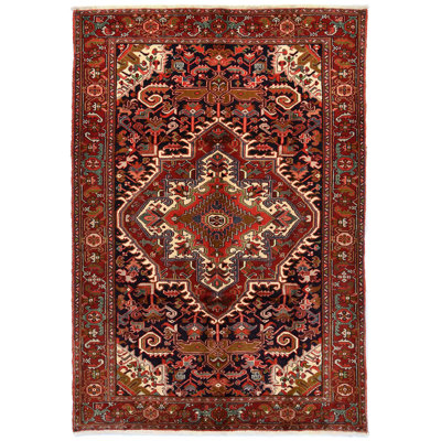 Vintage Traditional Floral Geometric 7x10 Indo-heriz Oriental Area Rug