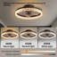 Ventilateur de plafond encastré moderne 19,7 "avec lumières et télécommande, lumière DEL à intensité variable, ventilateur de plafond silencieux pour moteur à courant continu