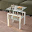 Table de bout en verre trempé blanc 2 pièces 2 pièces