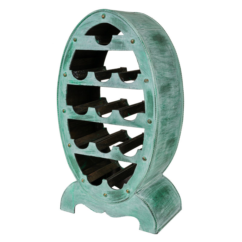 Bazo 12 Bottle Floor Wine Bottle Rack, Blue