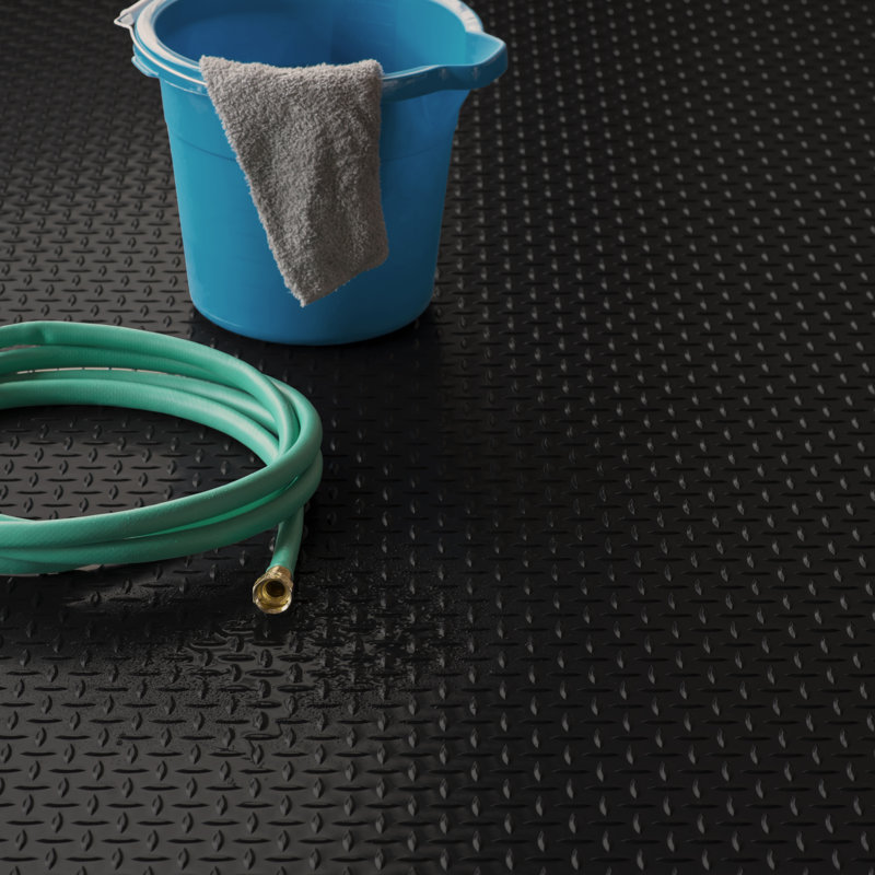Rouleau de plancher de garage Diamond, Nuit noire, L 204 po x l 90 po