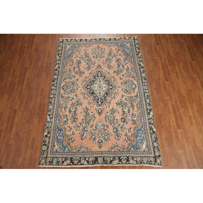Tapis traditionnel rétro en laine 6 x 9