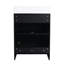 Meuble-lavabo autoportant 24 po en châtaignier noir - surface facile d'entretien avec finition haute de 24 po-121364594