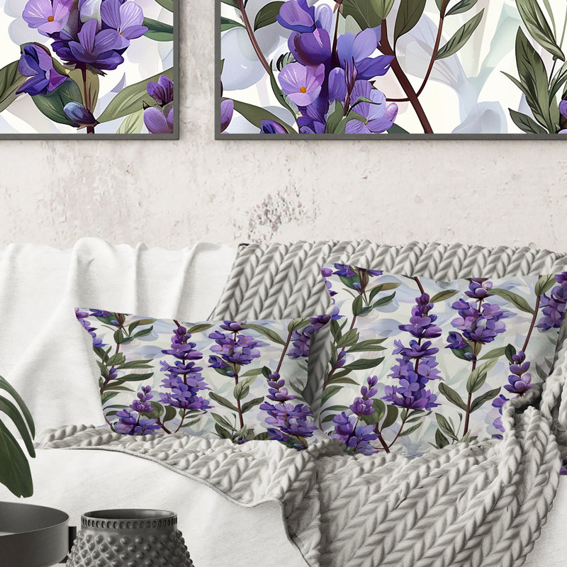 Lavande Fields I - Coussin lombaire moderne
