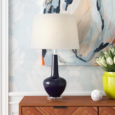 Lampe de table bleue 28 po Riley
