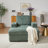 42.5-Inch Corduroy Single Recliner With Backrest Pillow, Cup Holder Design, Storage Footrest, Comfortable Sofa-Deep-Seated Living Room Sofa-309554127