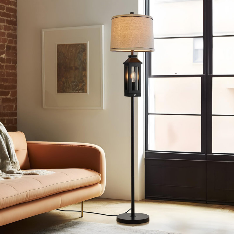 Lampes sur pied 63 "Farmhouse, Noir, noir, noir, noir