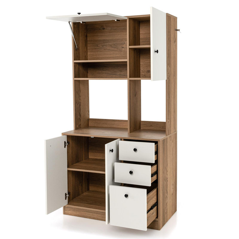 Garde-manger de 71 po Nycere, Blanc / Brun