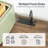 47.2" Mobile Kitchen Island with Storage Cabinet and Power Outlet, Rolling Storage Table with Drawer, Glass Holder and Spice Rack, for Kitchen, Dining RoomKitchen Island with Storage and Charging Station