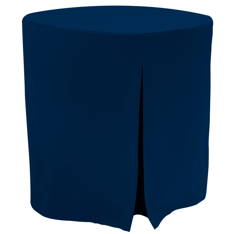 Tablevogue Round Table Cover, 30" L x 30" W, Dark Blue