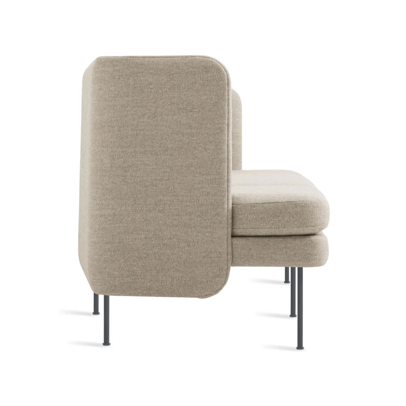 Bloke Sofa, Tait Stone Textured Basketweave, 34" H x 95" W x 32" D, Slate