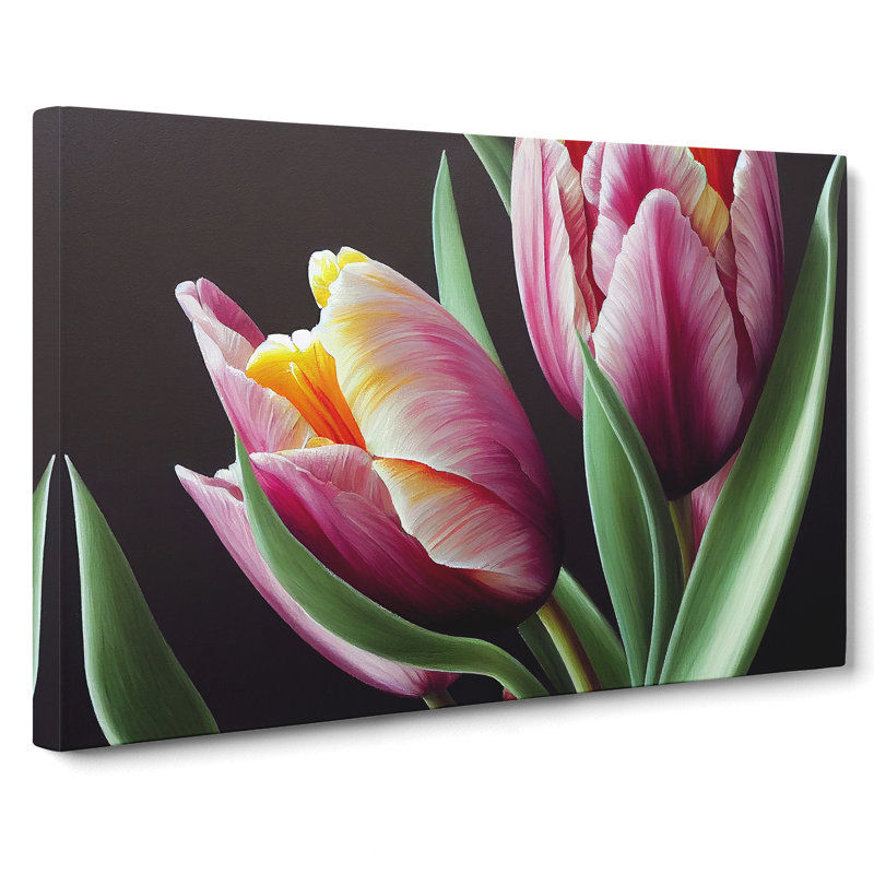 Awe Inspiring Tulip Flowers - Wrapped Canvas, 50cm H x 76cm W