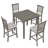 Xyora Retro Dining Bar Table Set with Ergonomic Chairs, Space-Saving Storage