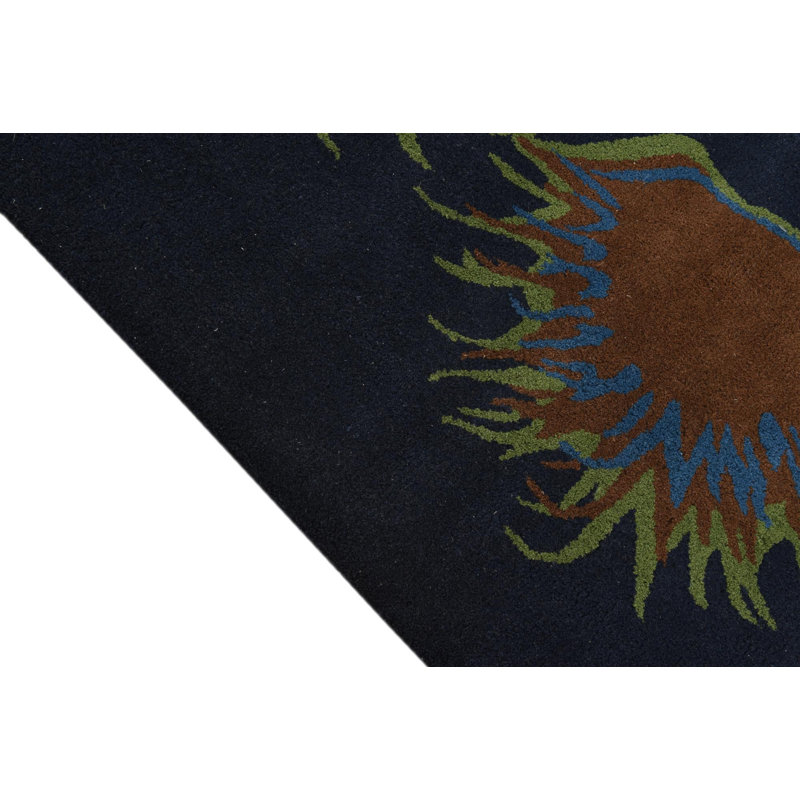 Tapis carré bleu marine Jaycee