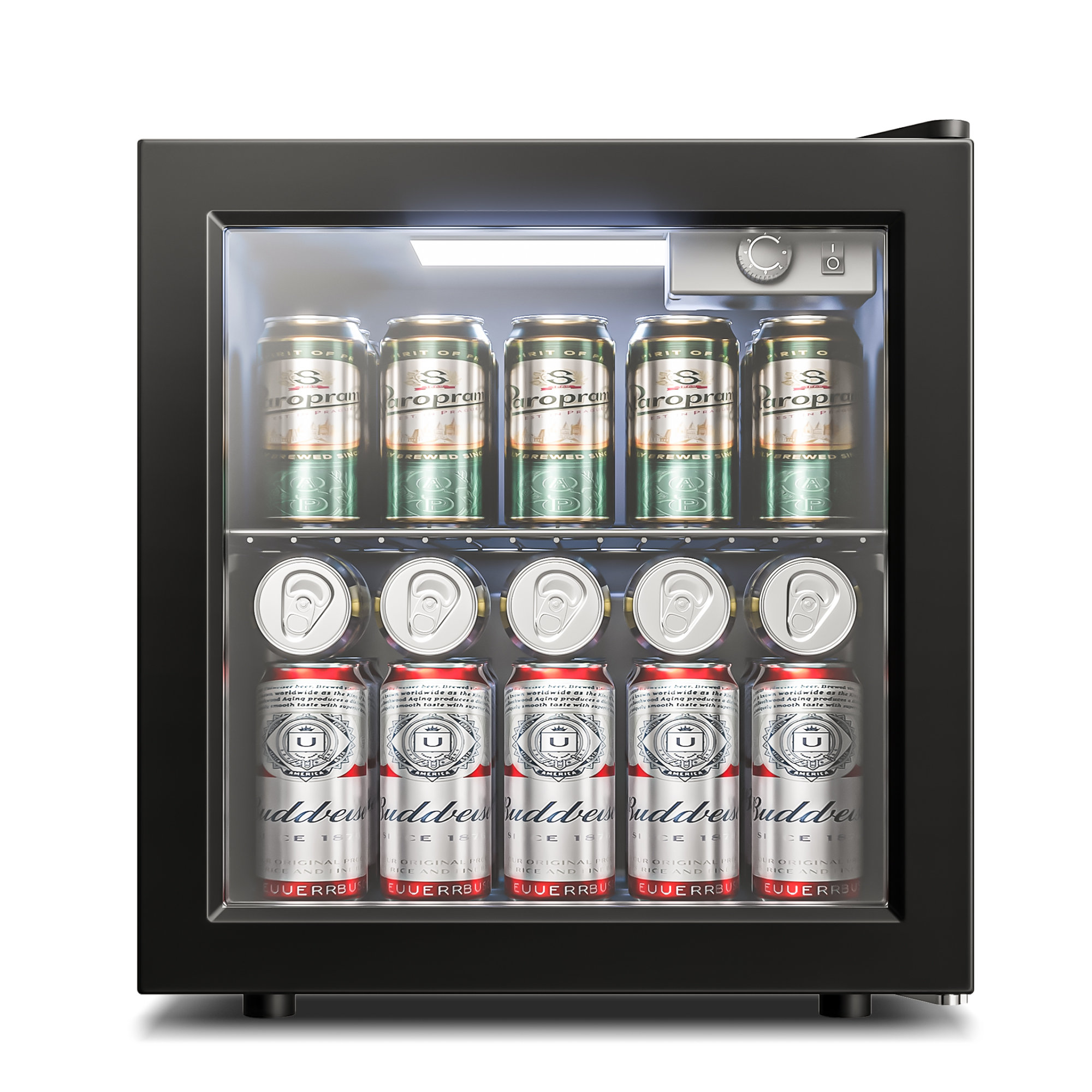 Simzlife 55 Cans Convertible Beverage Refrigerator with Wine Storage