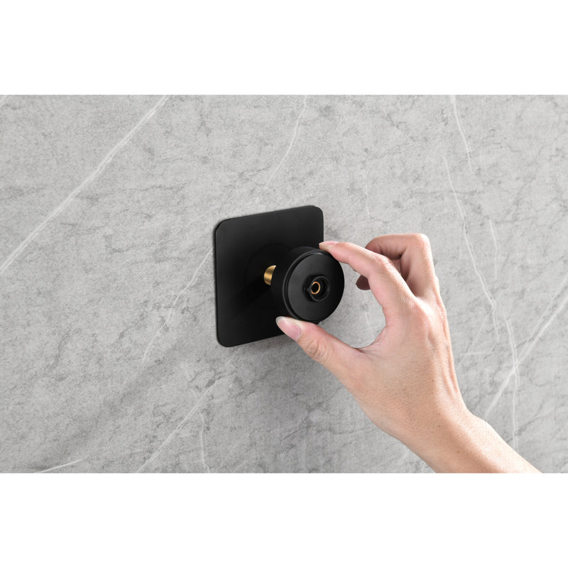 Master Shower Valve Control - 3/4" Metal Valve, Brass Adjustable Handle, Matt Black Finish, Corrosion & Rust , 3.6 In X 2.16 Volume Control, Simple Installation