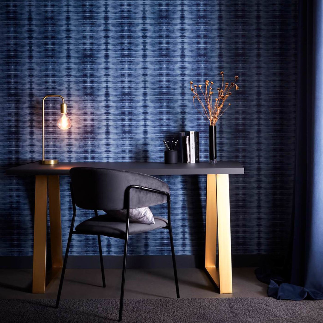 Lusso Eterea Wallpaper Midnight Clarke And Clarke W0167/02 - Image 2