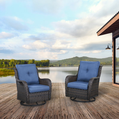 Wicker Rattan Swivel and Gliding Patio Wicker Chairs