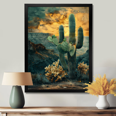 Vert, jaune, gardian du désert, cactus I