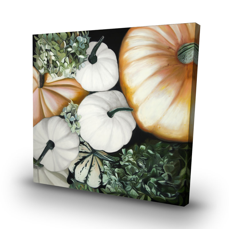 Fall pumpkins - 32"x32" art on canvas