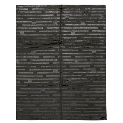 Tapis brun et noir de haute qualité noué à la main
