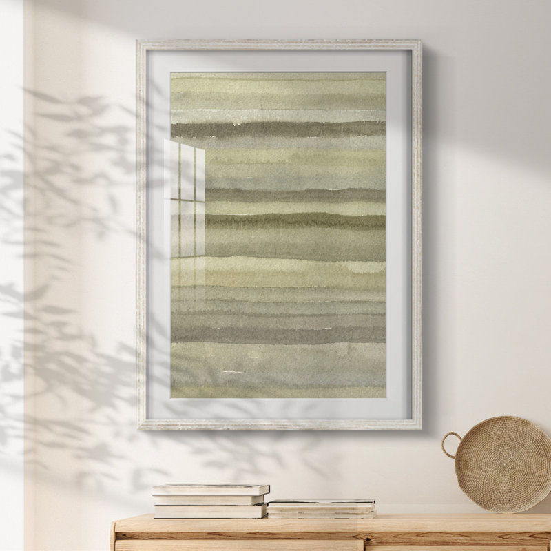 Lignes neutres II - impression encadrée, H 28,5 po x l 20,5 po, Blanc