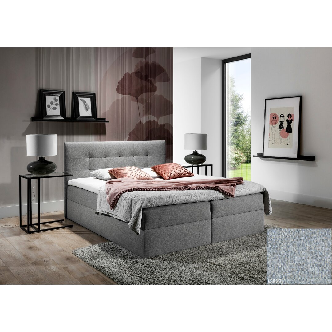 Boxspringbett Ahumada mit Topper und Stauraum