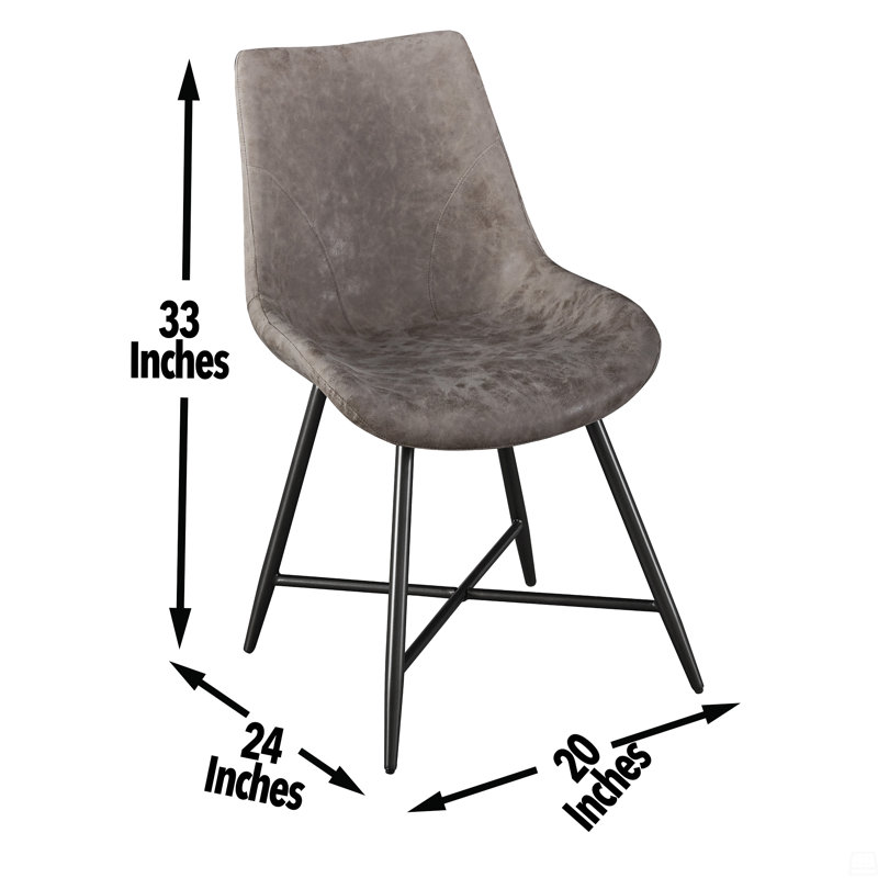 Chaise d'appoint en polyuréthane (ensemble de 2)