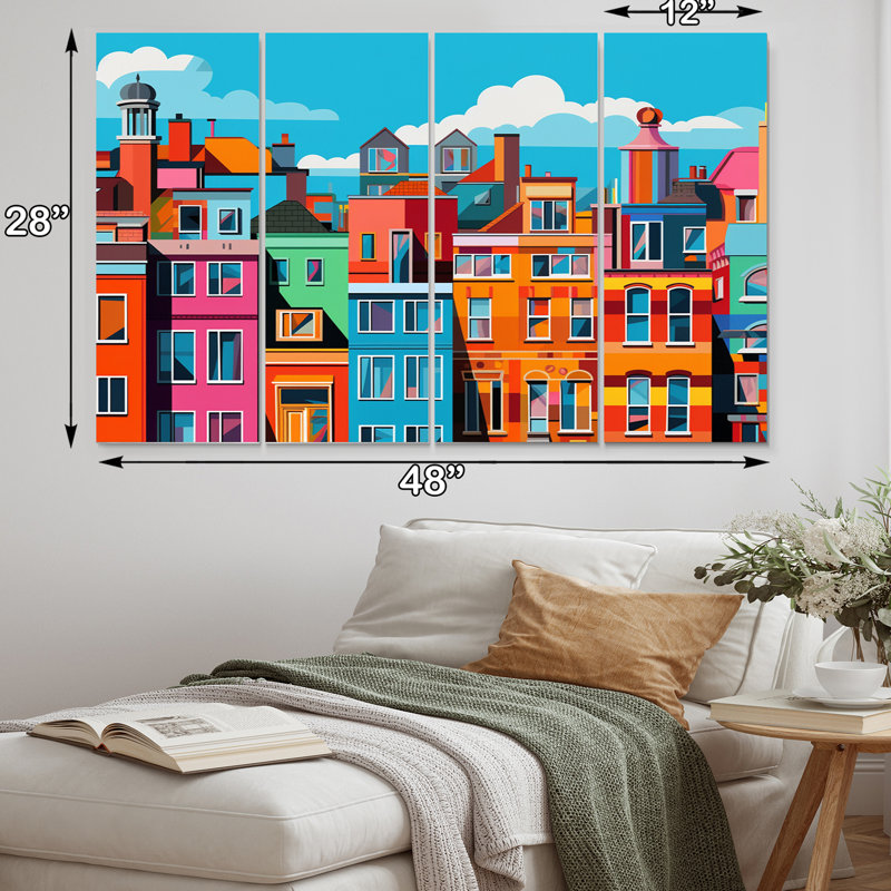 City Copenhagen Popart I Cities & Countries Wall Decor on Metal