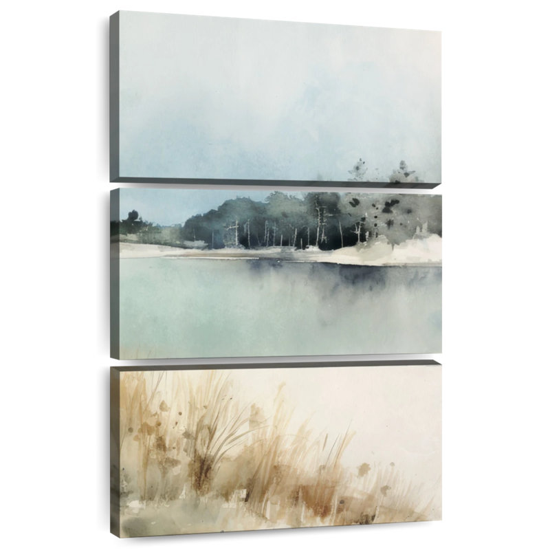 Paysage de rivière sereine Alvord I, H 38 po x l 24 po