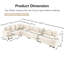 Canapé modulaire surdimensionné en L 154,6 po-1463932553