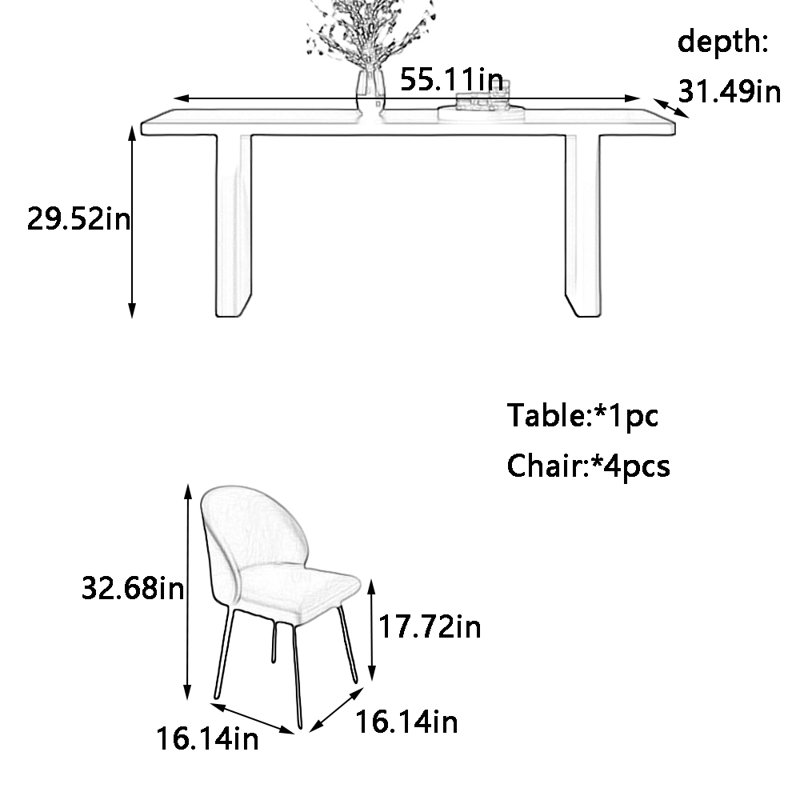Christman, 29.52"H x 55.11"L x 31.49"W