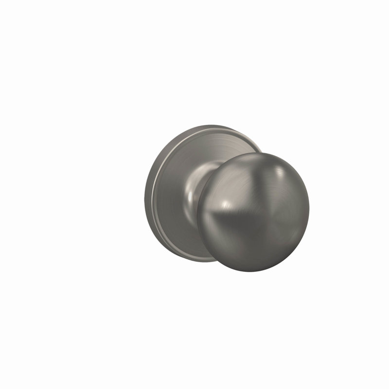 Stratus Knob Hall and Closet Lock, Satin Nickel