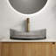 Lavabo de salle de bain en verre cristal de forme Yuanbao sans robinet-134781312