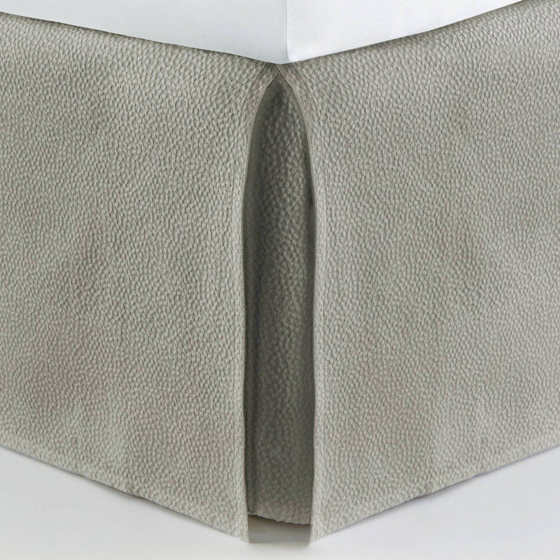Montauk Paneled 22" Bed Skirt, Platinum, King