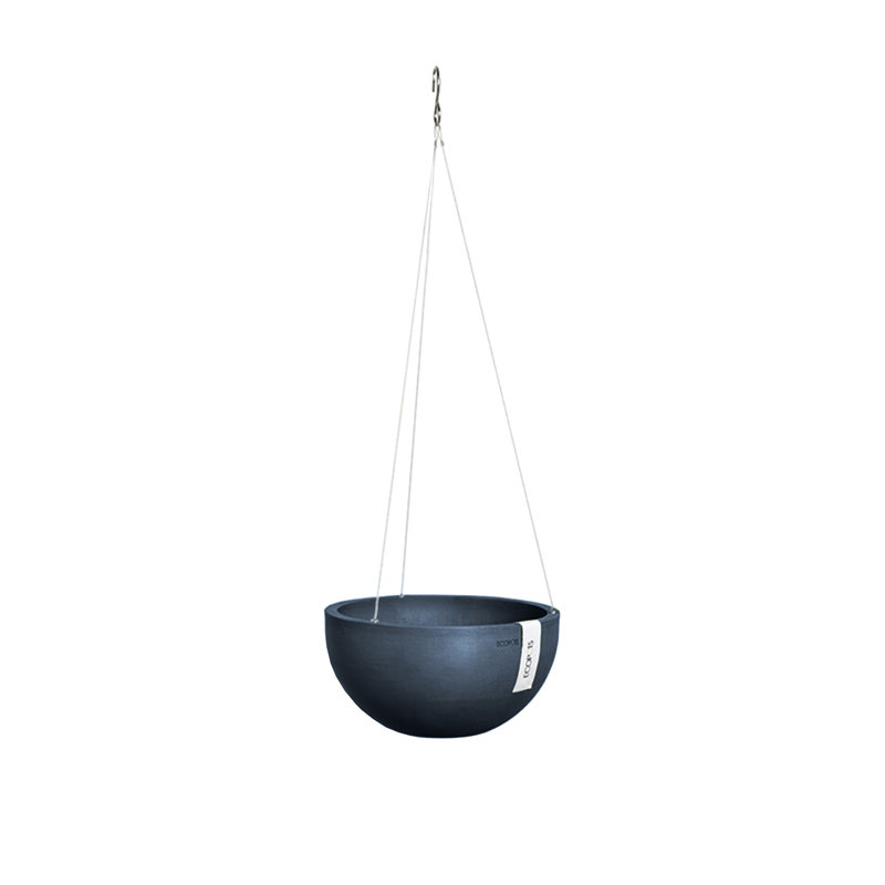 Mythili Ecopots Hanging Planter, Blue, 5.12" H x 10.5" W x 10.5" D