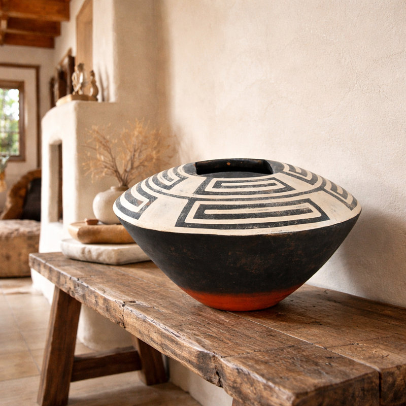 Mesa Pattern Vessel – Decorative Ceramic Bowl