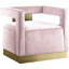 Fauteuil demi-tonneau en velours Jocoby-1170383047