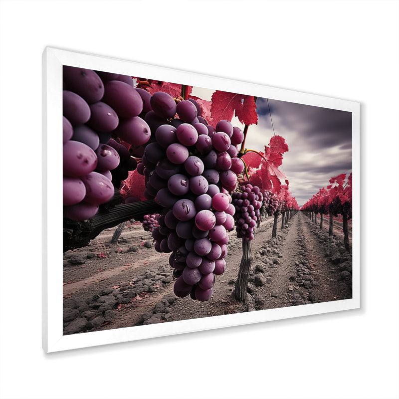 " France Bordeaux Vineyard Symphony II ", H 24 po x l 32 po x P 1 po, Cadre simple blanc