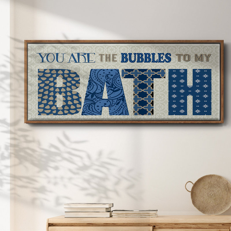 Bath Bubbles - Toile encadrée, H 8 po x l 20 po