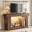 Console moderne en bois massif 47 po