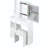 29.2" Small Size Left Drawer Desktop Vanity Table + Cushioned Stool, Large Sliding, Touch Control, Tri-Color Switching, Brightness Adjust Led Mirror, High Capacity Storage, Suitable For Small Space-1586760511
