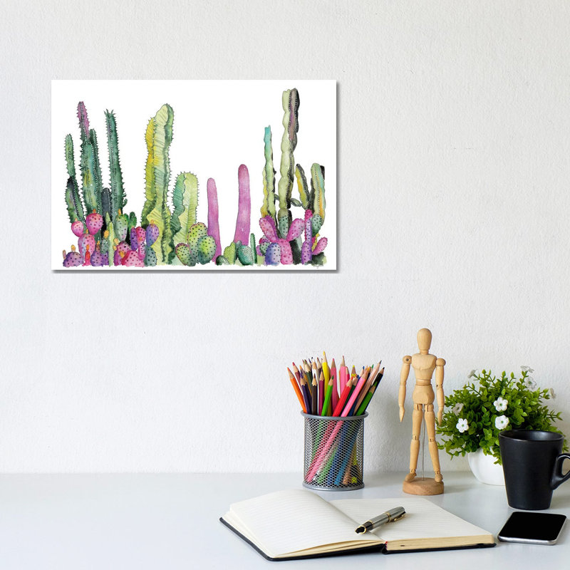 Cactus Fields 1 Piece Wrapped Canvas Painting, 20.32cm H x 30.48cm W x 1.91cm D