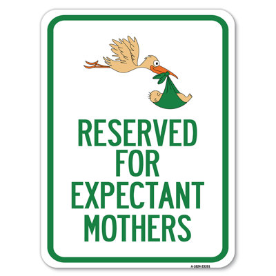 Réservé aux femmes enceintes (avec la cigogne et le bébé) / 23201
