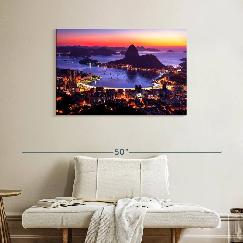 Nicci Rio De Janeiro au lever du soleil, H 26 po x l 39 po