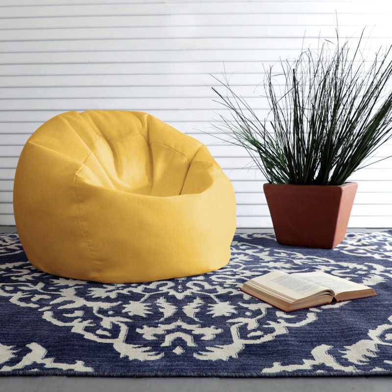 Large Outdoor Friendly Bean Bag Chair & Lounger, Daffodil