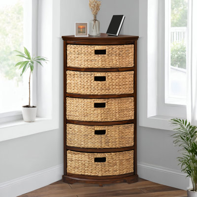 5 tiroirs de rangement en bois massif